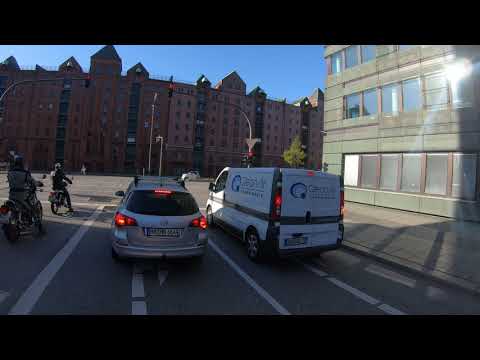 4K -  Fahrt mit dem Roller von Hamburg Waltershof, Köhlbrandbrücke, Hamburg Horn und Wandsbek