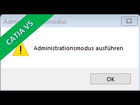 How to enter Admin Mode Catia v5 Training Basics