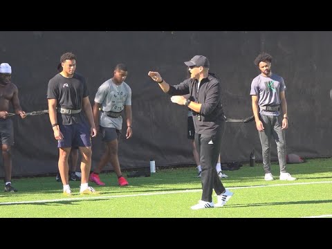 NFL hopefuls prepare for combine at Exos in Carlsbad with Coach Roy Holmes