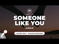 Someone Like You - Adele (Lower Key - Piano Karaoke)