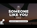 Someone Like You Adele Lower Key Piano Karaoke