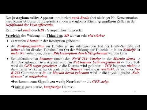 Hypertonie Therapie 12: Diuretika III - Schleifendiuretika, TGF