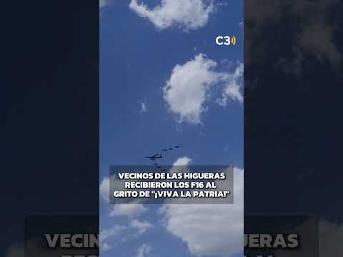 "¡VIVA LA PATRIA!": ASÍ RECIBIERON A LOS F16 EN LAS HIGUERAS 🇦🇷