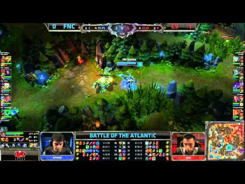 Fnatic vs Cloud 9 game 2 | EU vs NA Battle of the Atlantic 2013 | Cloud 9 vs Fnatic G2 Bo3