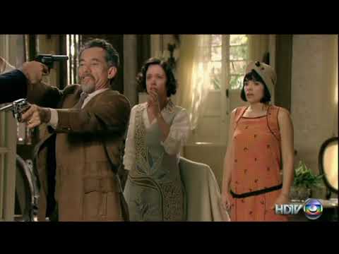 cena da novela Gabriela-coronel Melk ajusta contas com Dona Doroteia