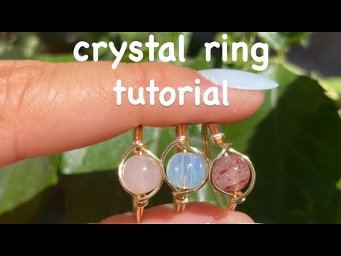 Crystal ring tutorial | Wire wrapped jewelry | Handmade jewelry | Small business owner