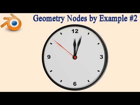 Learn Geometry Nodes by examples - Create and manipulate clock hands #oe278