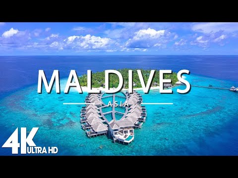 FLYING OVER MALDIVES (4K UHD)- Relaxing Music Along With Beautiful Nature Videos - 4K Video Ultra HD