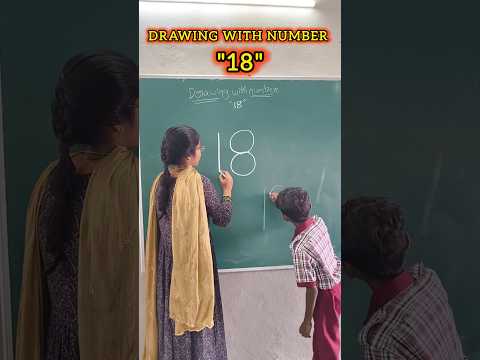 Art-19 Drawing with number "18" #students #art #artist #artwork #drawing #numberart #painting #yt