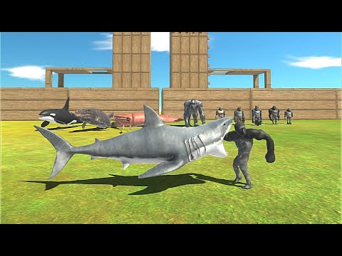 AQUATICS VS MUTANT PRIMATES Tournament - Animal Revolt Battle Simulator
