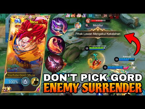 ENEMY SURRENDER?? GORD ONE SHOT BUILD BEST MAGE FOR SOLO RANKED MOBILE LEGENDS 2026