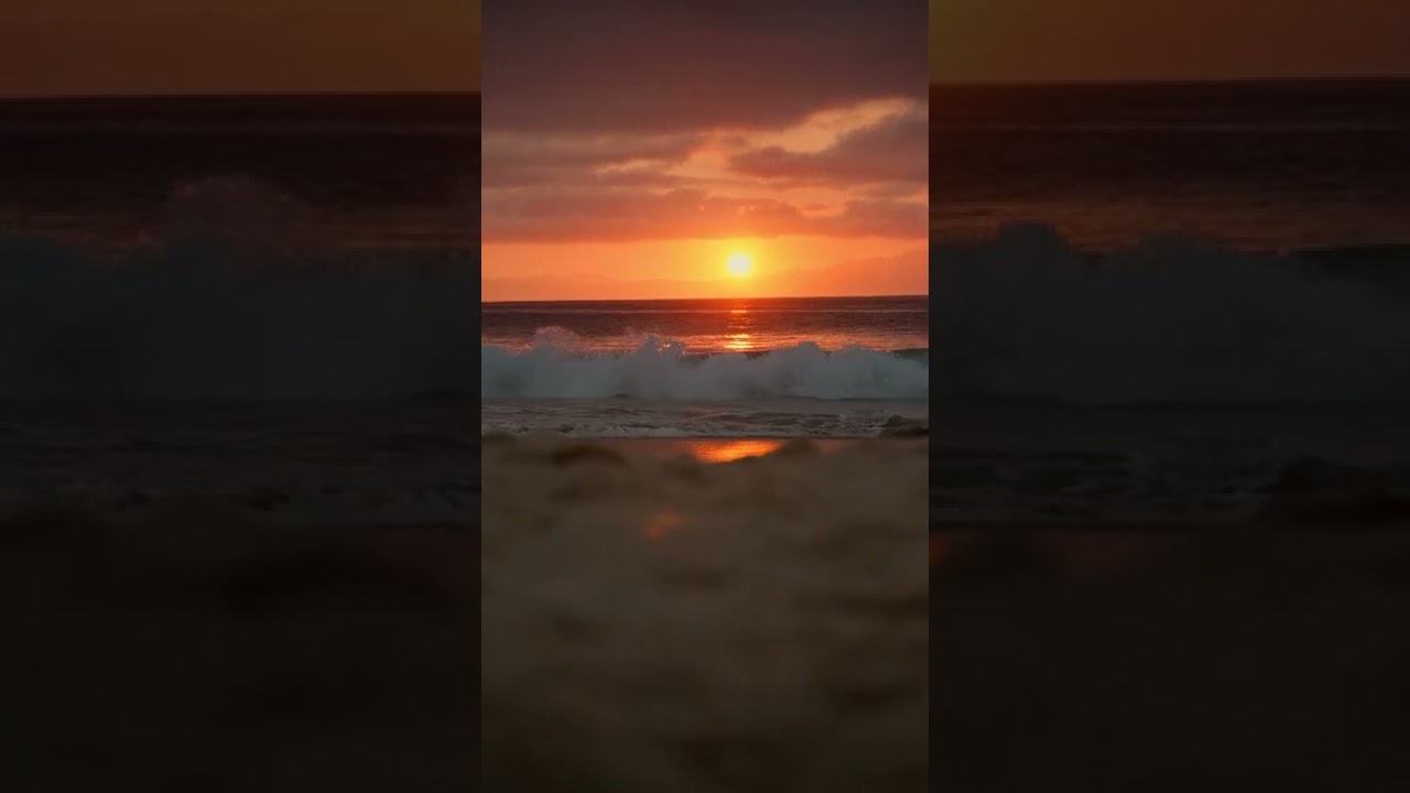 Beautiful sunset on a beach