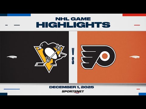 NHL Highlights | Penguins vs. Flyers - December 1, 2025