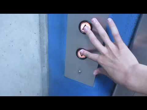 Epic Motor! Crusty 1994 Montgomery Hydraulic Elevator @ Campus Ctr Garage, CWRU, Cleveland, OH