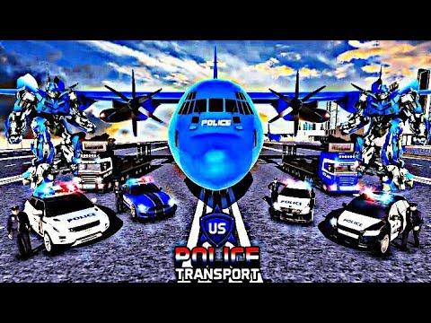 Car|Police Robot Car Transporter | US police car transport Games | US Police Transport | LR Gameplay
