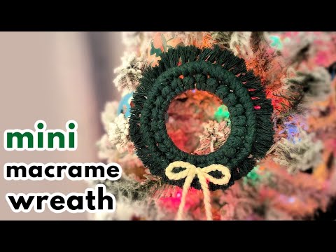 DIY Macrame Christmas Wreath Easy Christmas Ornament Pattern