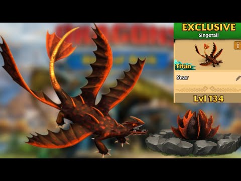 Sear (New Exclusive Singetail) Max Level 134 Titan Mode - Dragons:Rise of Berk
