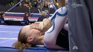 Rebecca Bross injures her knee at Nationals - from Universal Sports
