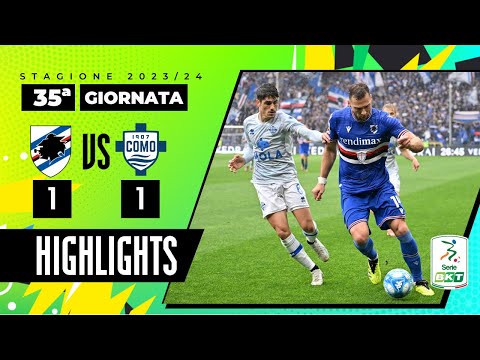 Sampdoria vs Como 1-1 | Il Doria spinge, punto d'oro per il Como | HIGHLIGHTS SERIE BKT 2023 - 2024