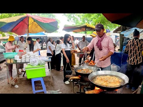 Street Food at Wat Sa Ang Phnom & Oudong Resort, Countryside Market, Kandal Province, Cambodia