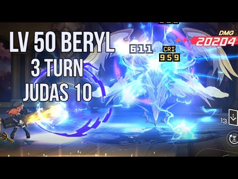 Lv. 50 Beryl vs Judas 10 in 3 Turns - Chaos Zero Nightmare