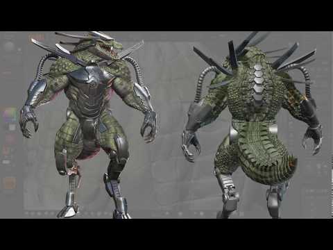 Custom Alpha in Zbrush - Scales and Reptile