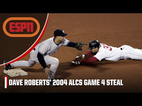 Red Sox TURNING POINT ⚾️ Dave Roberts' BOLD second base steal: 2004 ALCS Game 4 | Iconic Moments