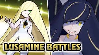 Pokemon Sun & Moon - All Lusamine Battle (HQ)