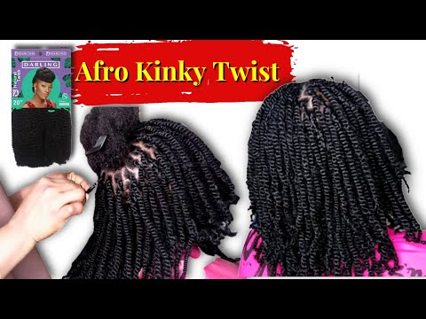 Afro Kinky Bouncy Twist Braids On Natural Hair Using...