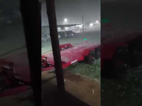 Fuerte Tormenta con granizo en Telén La Pampa Argentina 12_03_2026  #shorts