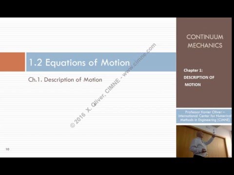Continuum Mechanics - Ch 1 - Lecture 2 - Equations of Motion