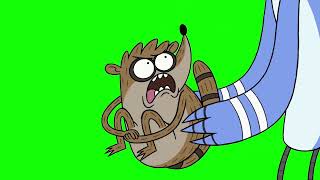 Mordecai & Rigby put the hurt on him — Regular Show green screen