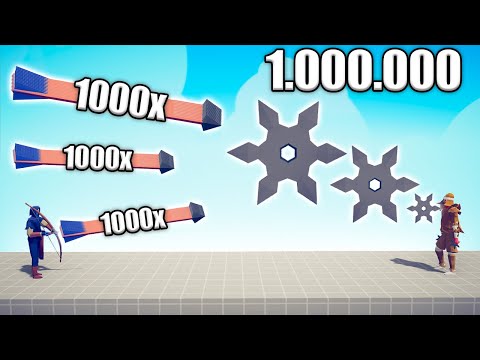 1.000.000 DAMAGE SAMURAI vs 1000x OVERPOWERED UNITS - TABS | Totally Accurate Battle Simulator 2023