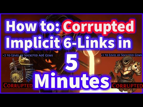How to make Corrupted Implicit 6-Links in 5 minutes! | Path of Exile Crucible League PoE 3.21