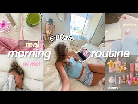 SPEND THE MORNING WITH ME🧘🏼‍♀️6am mindful, productive + healthy habits