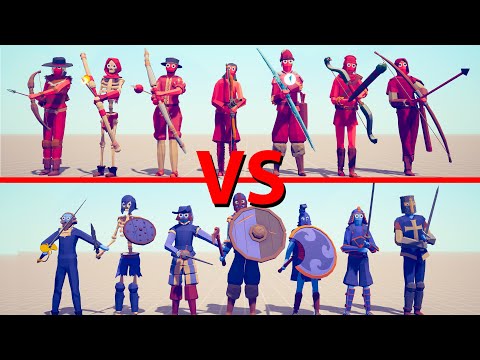 ARCHERS Team vs MELEE Team - Totally Accurate Battle Simulator TABS