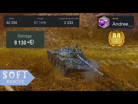 T-62A: 9100 Damage , 5 Frags - WOT BLITZ -
