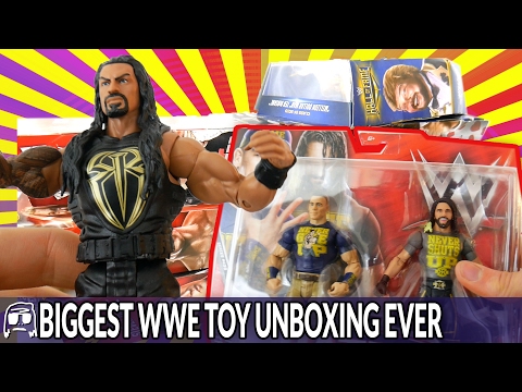 WORLDS BIGGEST WWE TOY UNBOXING EVER - OVER 50 TOYS OPENED, REVIEWED and ROASTED! EPIC WWE TOYS!!