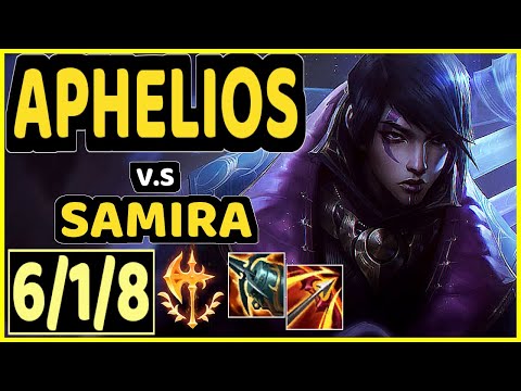 SARKIS (APHELIOS) vs SAMIRA - 6/1/8 KDA BOTTOM ADC GAMEPLAY - BR Ranked DIAMOND