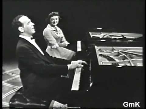 GISELE MacKENZIE & Roger Williams - piano duet - Slaughter on Tenth Avenue - 1958