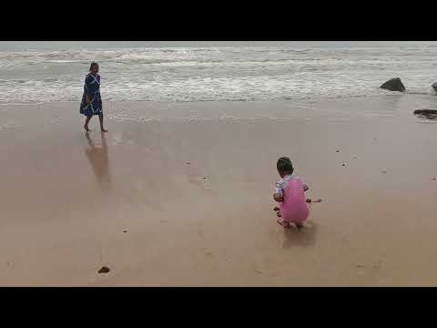 sumedha enjoying beach waters with her mom at ganapati pule beach on sept 9 2023