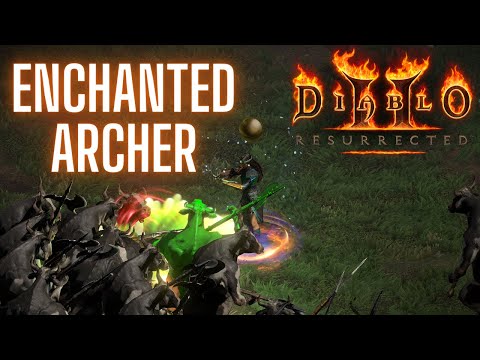 Flaming ARROWS: Sorceress FIRE Enchant Crossbow BUILD - Diablo II Resurrected