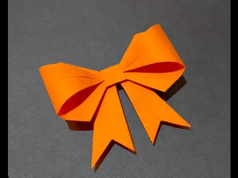 Paper bow / ribbon. Ideas for decor. Origami bow for gift box decoration. thumnail