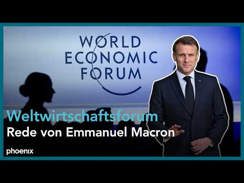 Frankreichs Präsident Emmanuel Macron auf dem Weltwirtschaftsforum in Davos | 20.01.2026