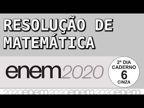 ENEM 2020 Caderno Cinza – Resolução COMPLETA de MATEMÁTICA