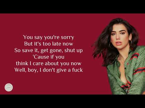 Dua Lipa - IDGAF (lyrics)