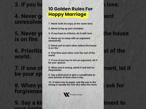10 Golden Rules for a Happy Marriage 💛 | Must-Know Relationship Advice for Couples