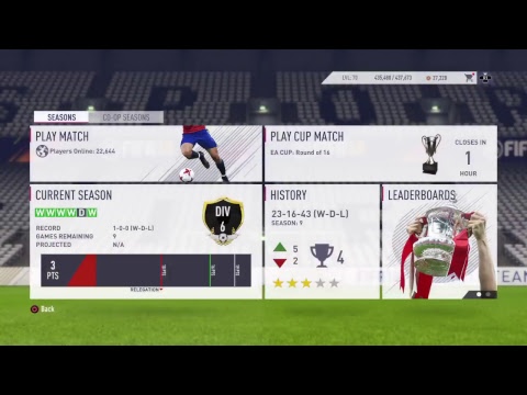 Fifa 18 Road to division 1 onlinelive