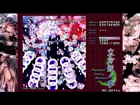 Touhou 7 - Perfect Cherry Blossom - 90FPS Lunatic 1cc MarisaA