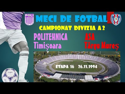 POLITEHNICA TIMIȘOARA - ASA TÂRGU MUREȘ 1-0 (1-0) CAMPIONAT DIVIZIA A2, Etapa 16, 26-11-1994